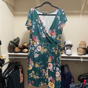 Fortune + Ivy Roanne Faux Wrap Knit Dress